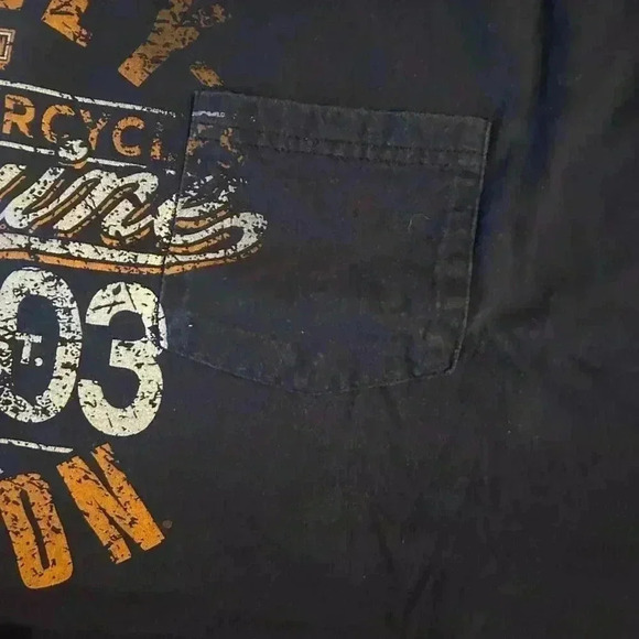 Harley Davidson Orlando Y2K Tee Shirt Size 3X XXXL Biker Motorcycle Navy Tee - Picture 4 of 10